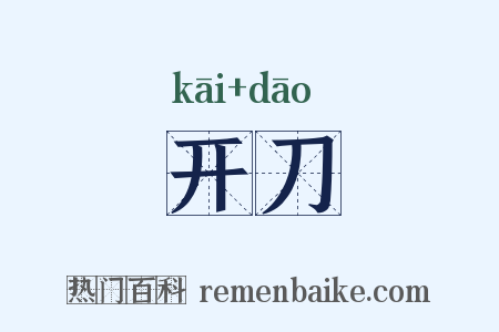 开刀是什么意思的图片